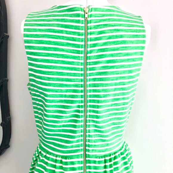J.Crew Green Striped Sleeveless Dress with Pockets - Picture 8 of 10